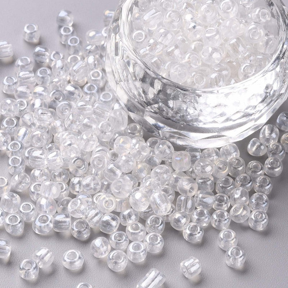 Seed Beads 2mm, 3mm eller 4mm Transparenta, 30gram