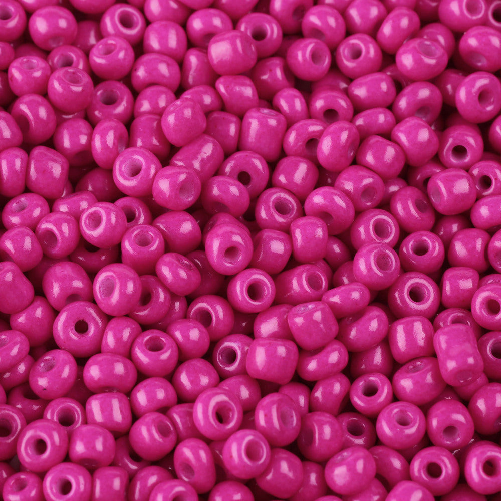 Seed Beads 2mm, 3mm eller 4mm Fuchsia, 30 gram