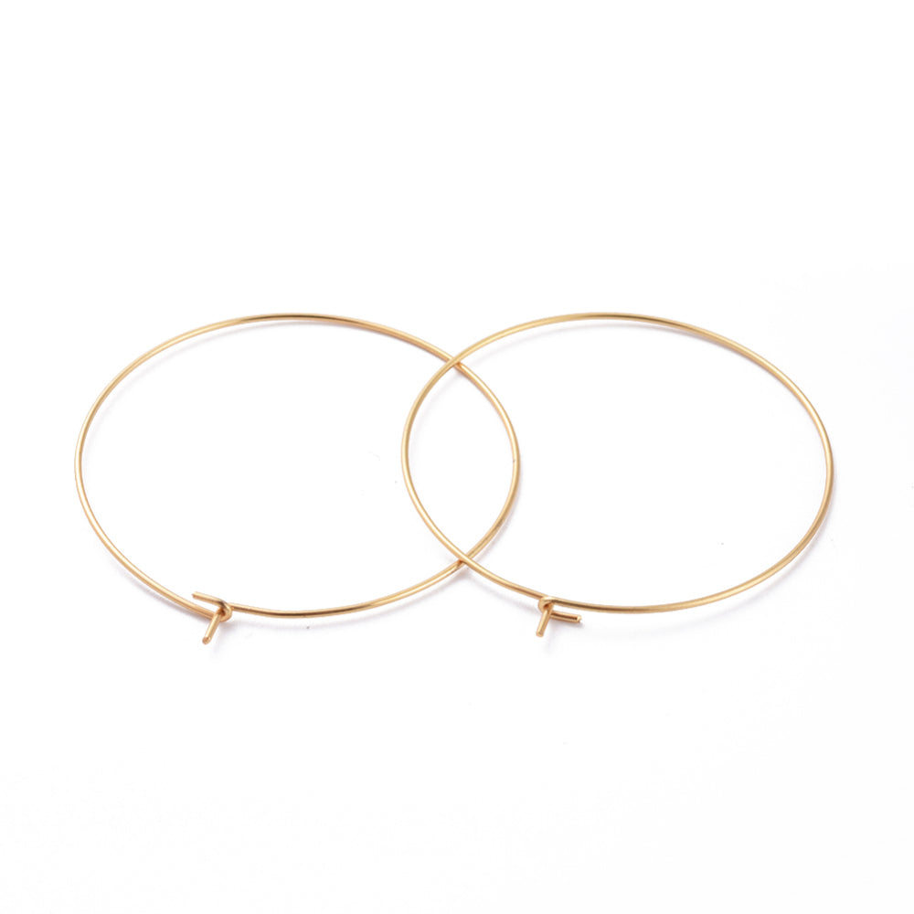 Hoops Creolörhängen 40mm 18K Guldplätering Nickelfria, 6-pack
