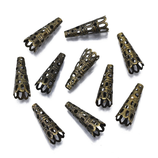 Kon Pärlhattar 22x9mm Brons Nickelfria, 6-pack