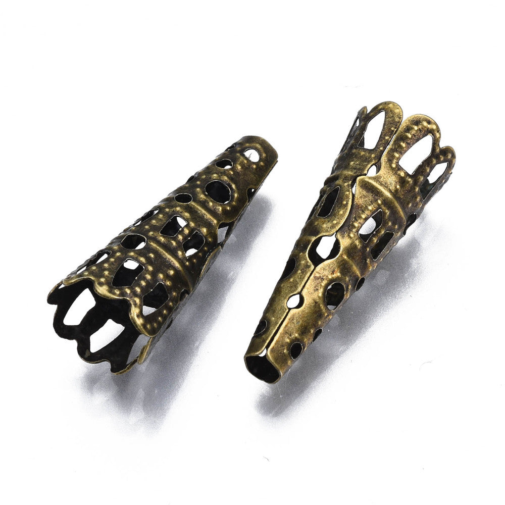 Kon Pärlhattar 22x9mm Brons Nickelfria, 6-pack