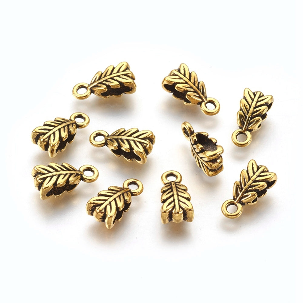Tub Berlockhållare Bails 14x6,5mm Antikguld Nickelfria, 8-pack