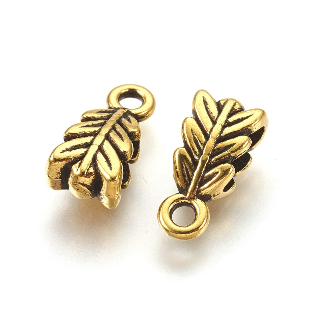 Tub Berlockhållare Bails 14x6,5mm Antikguld Nickelfria, 8-pack