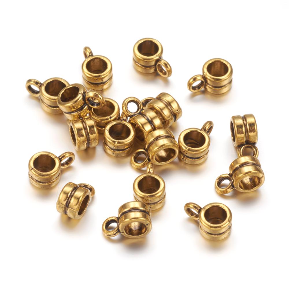 Tub Berlockhållare Bails 6x4mm Antikguld, 6-pack