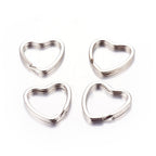 Nyckelringar Splitringar Hjärtformade 31mm Platina, 2st