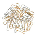 Små Karbinhakar 11x3,5mm Platina- & Guldpläterade Nickelfria, 20st
