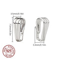 Berlockhållare med snap on i äkta 925 Sterling Silver 7x2,5mm Nickelfri, 1st