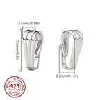 Berlockhållare med snap on i äkta 925 Sterling Silver 7x2,5mm Nickelfri, 1st