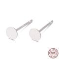 Stiftörhängen 4mm bricka Äkta 925 Sterling Silver 11,5x4mm Nickelfria, 1 par