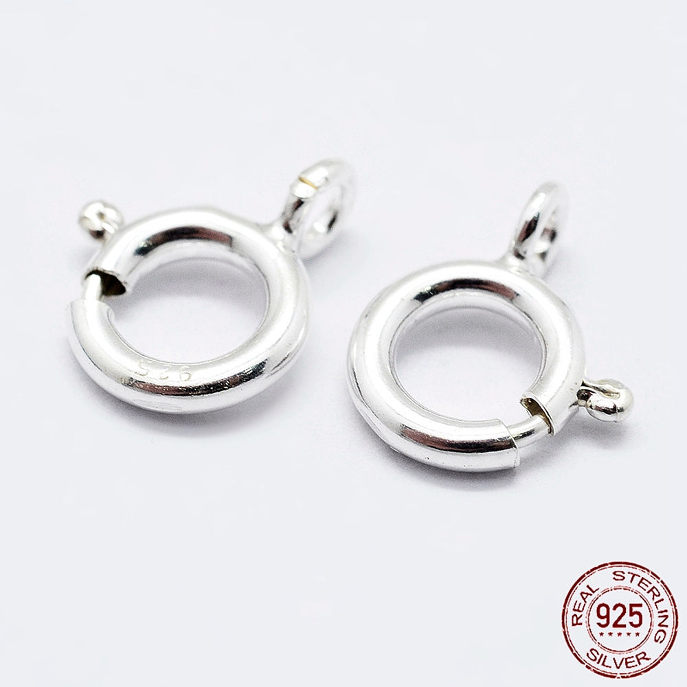 Springring 9x7mm äkta 925 Sterlingsilver Nickelfri, 1st