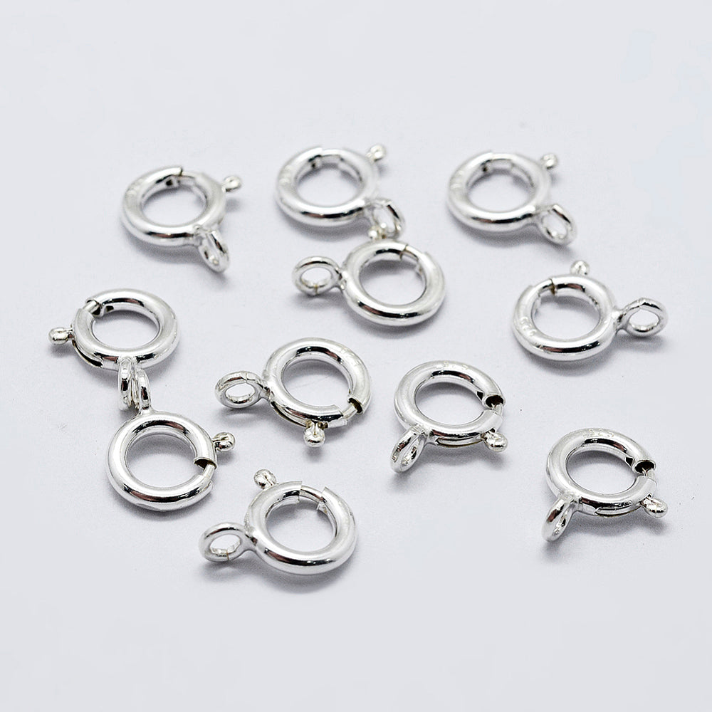 Springring 9x7mm äkta 925 Sterlingsilver Nickelfri, 1st