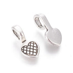 Cabochonhållare Limma på Glue On Bails 16x8mm Antiksilver Nickelfria, 4-pack