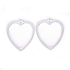 Berlocker Hjärtan 22x26x1mm 24K Guldpläterade eller 925 Silverpläterade Nickelfria, 2-pack
