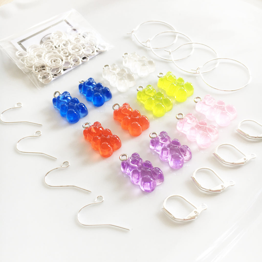 SMYCKESPAKET örhänges-tillverkning nallar, ca 90 delar