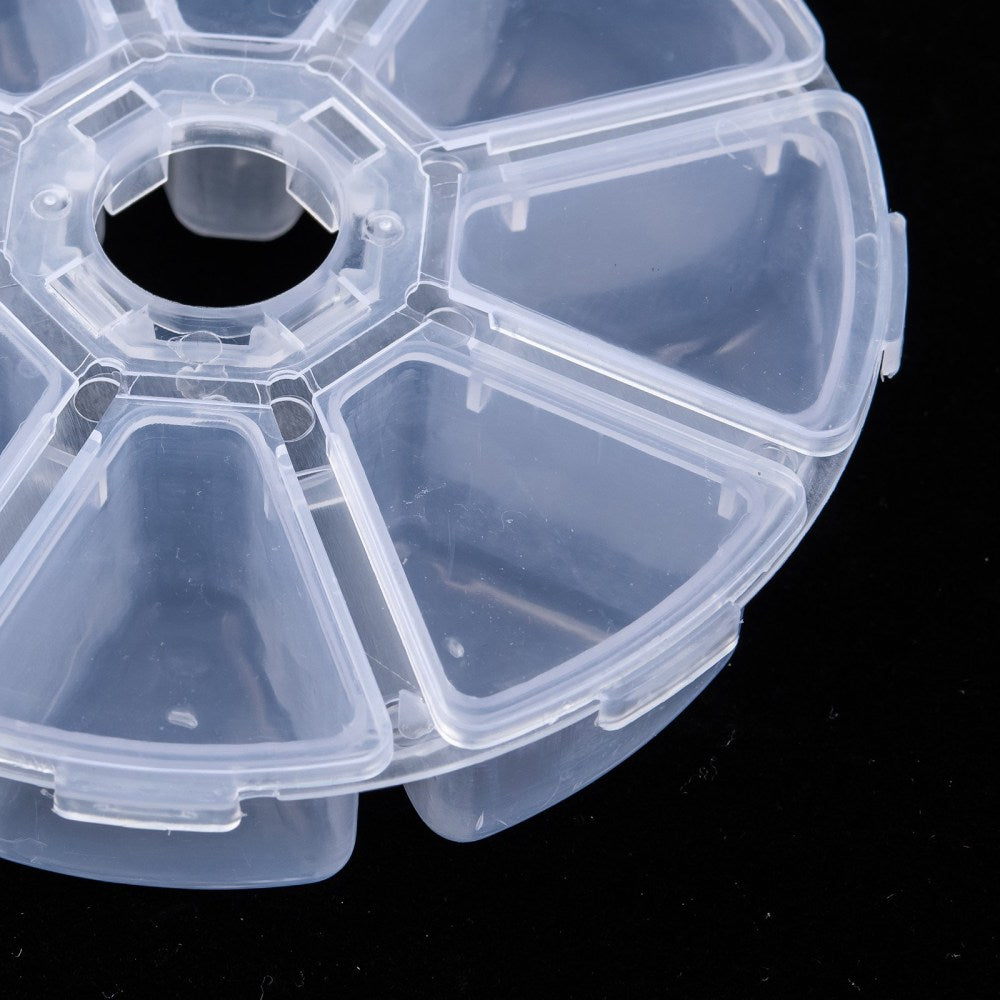 Plastbox 10,5cm med 8 individuella lock & fack, 1st