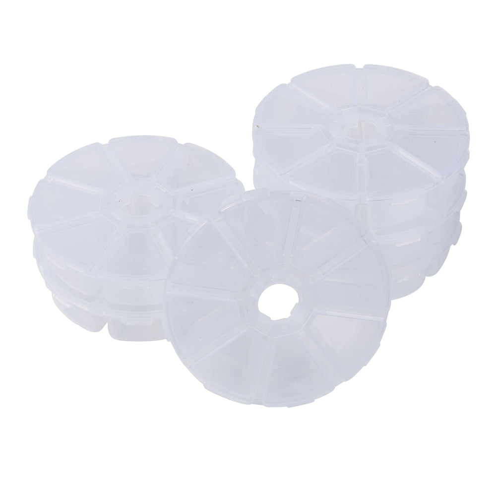 Plastbox 10,5cm med 8 individuella lock & fack, 1st