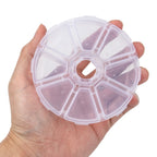 Plastbox 10,5cm med 8 individuella lock & fack, 1st