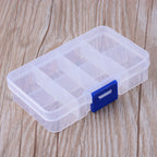 Plastbox 7x11x2,3cm med 8 fack, 1st