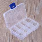 Plastbox 7x11x2,3cm med 8 fack, 1st