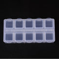Plastbox 8,8 x 4,4 x 2 cm med 10 individuella fack, 1st