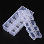 Plastbox 8,8 x 4,4 x 2 cm med 10 individuella fack, 1st