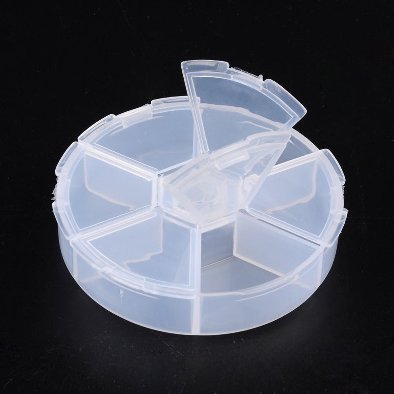 Plastbox 7,8cm med 6 individuella lock & fack, 1st