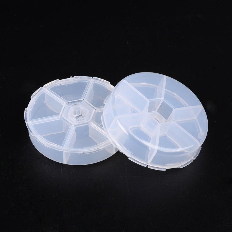 Plastbox 7,8cm med 6 individuella lock & fack, 1st