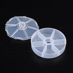 Plastbox 7,8cm med 6 individuella lock & fack, 1st
