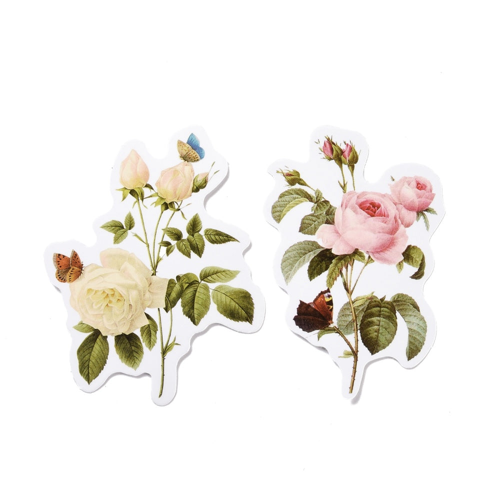 Klistermärken 24-80mm Blommor Flowers, 50st