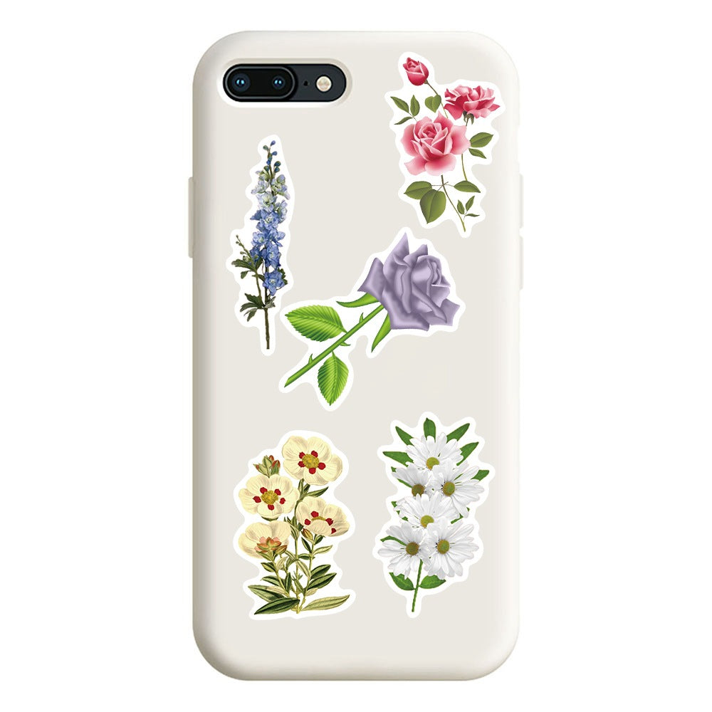 Klistermärken 24-80mm Blommor Flowers, 50st