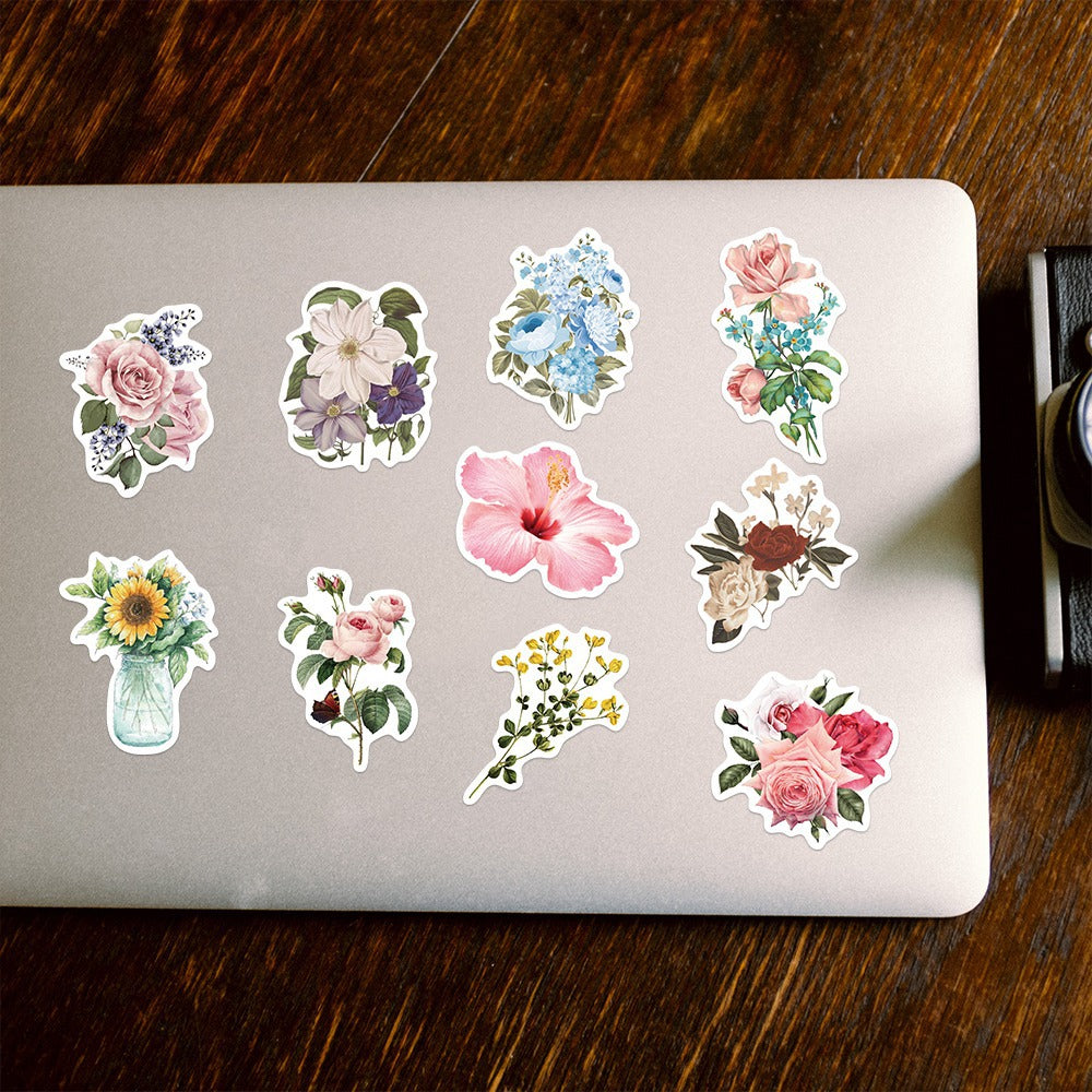 Klistermärken 24-80mm Blommor Flowers, 50st