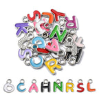 Färgglada Bokstavsberlocker i Mixade färger, 20-pack