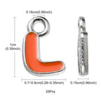 Färgglada Bokstavsberlocker i Mixade färger, 20-pack