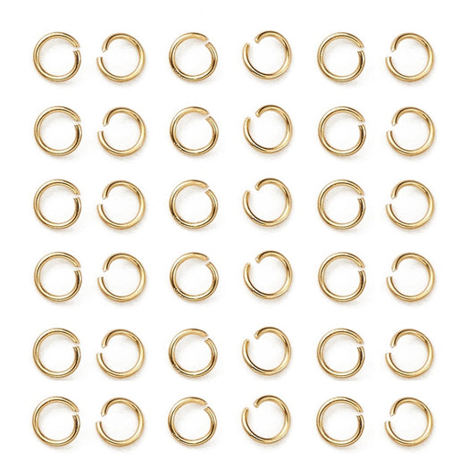 Bindringar 3mm 18K Guldpläterade Nickelfria, 50-pack