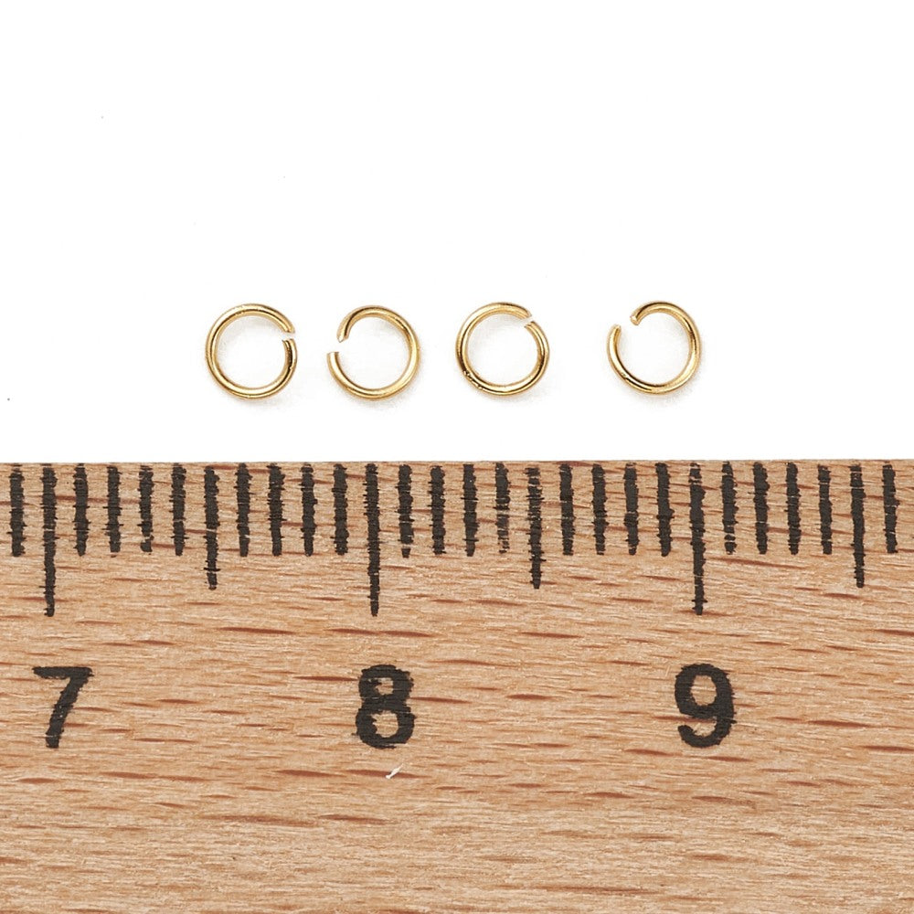 Bindringar 3mm 18K Guldpläterade Nickelfria, 50-pack