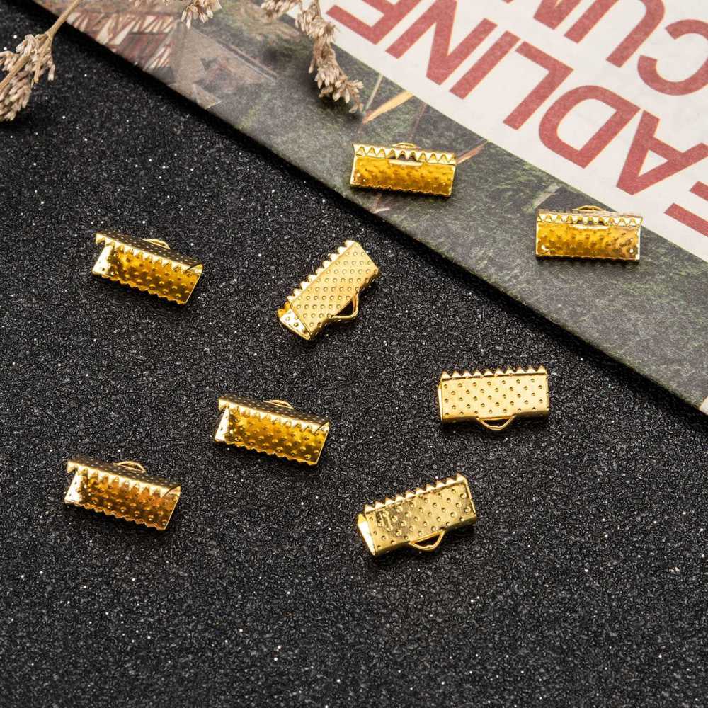 Bandklämmor 7x13mm Guldpläterade, 10-pack