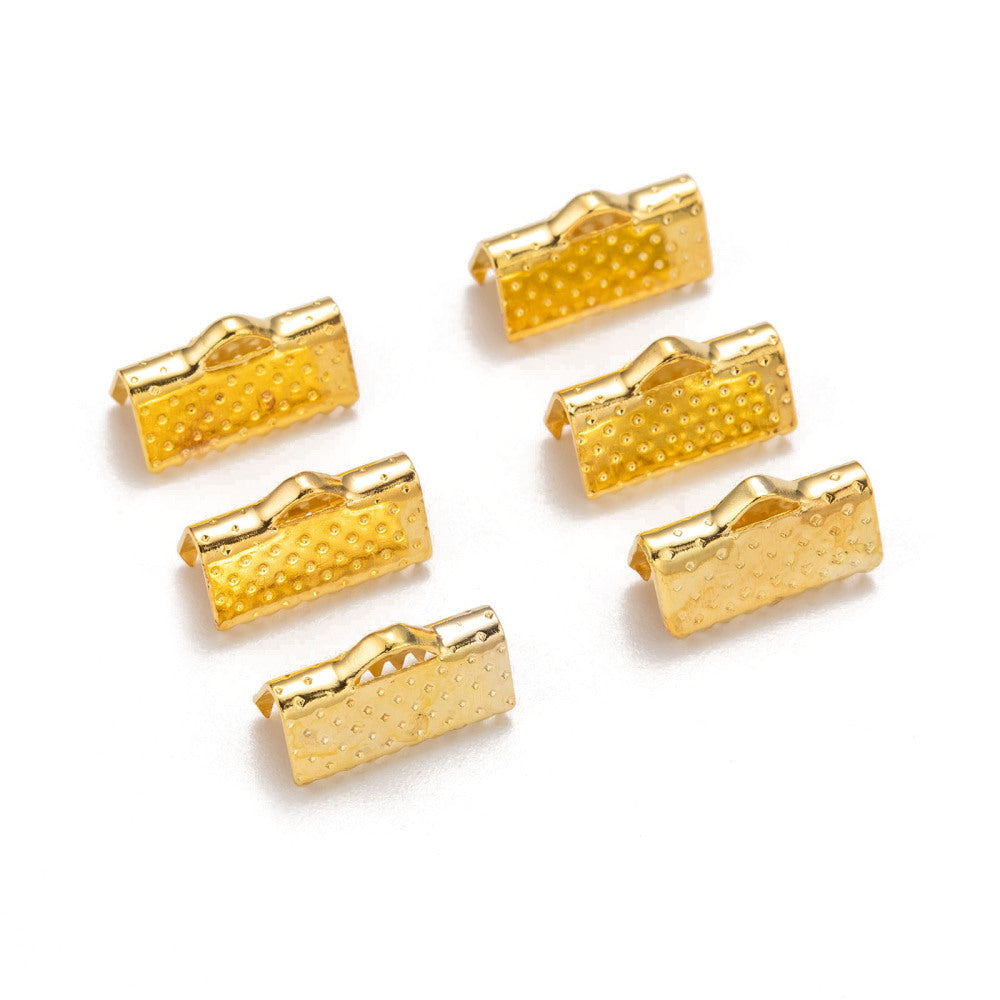 Bandklämmor 7x13mm Guldpläterade, 10-pack