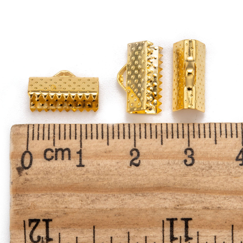 Bandklämmor 7x13mm Guldpläterade, 10-pack