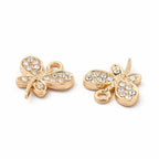 Berlocker Fjärilar med strass 14,5x14mm, 2st