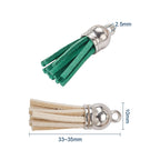 Tofsberlocker 35x10mm Tassels i Mixade Slumpade Färger, 10-pack