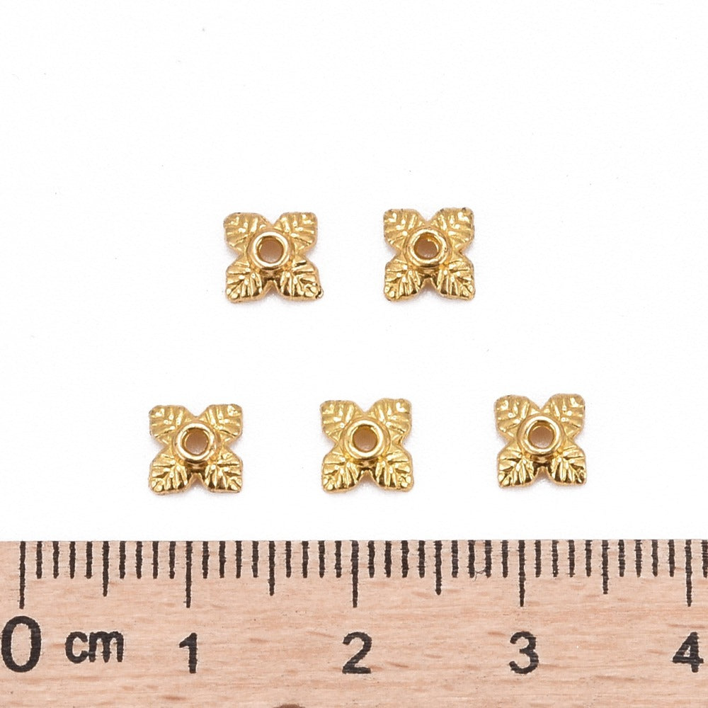 Pärlhattar 6mm Antikguld Nickelfria, 20-pack