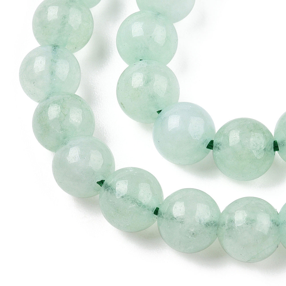 Kvarts 6mm Gröna Naturliga Ädelstenar, 1 sträng