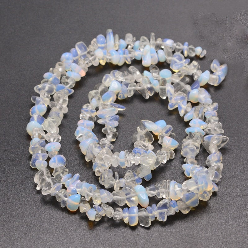 Opalit Glaschips 5-8mm, 1 sträng (ca 80cm)