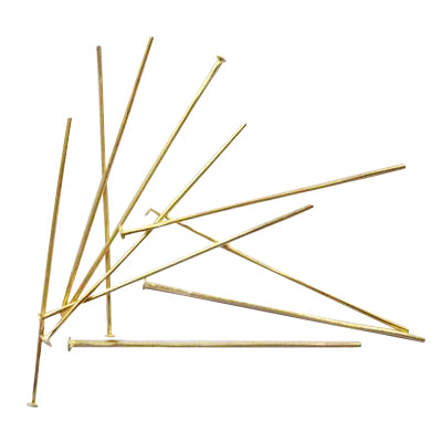 Hattpinnar 50 mm i guldfärgad järntråd, 30-pack
