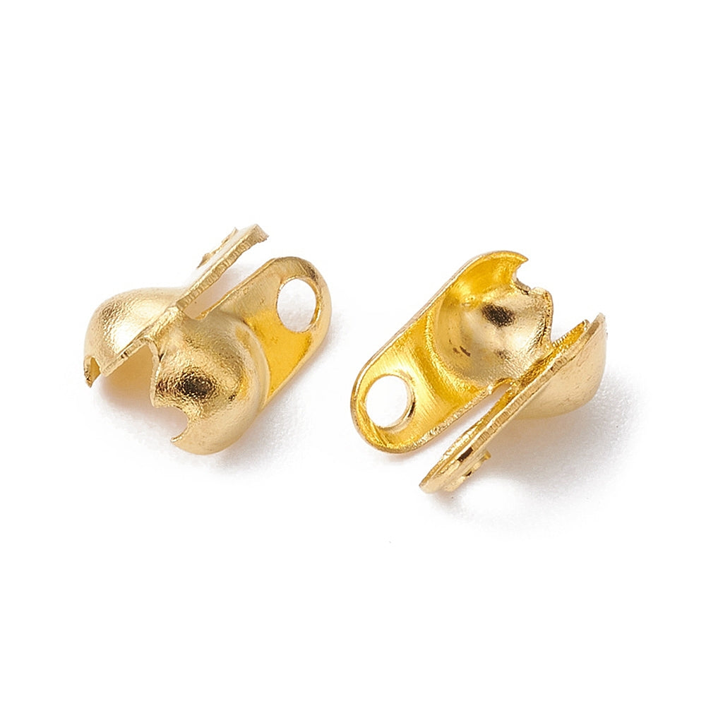 Små Knutgömmor 6x3mm Gyllene, 20-pack