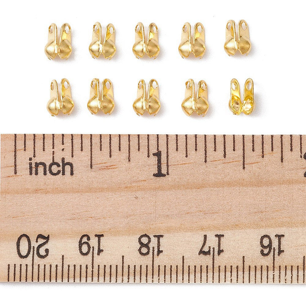 Små Knutgömmor 6x3mm Gyllene, 20-pack