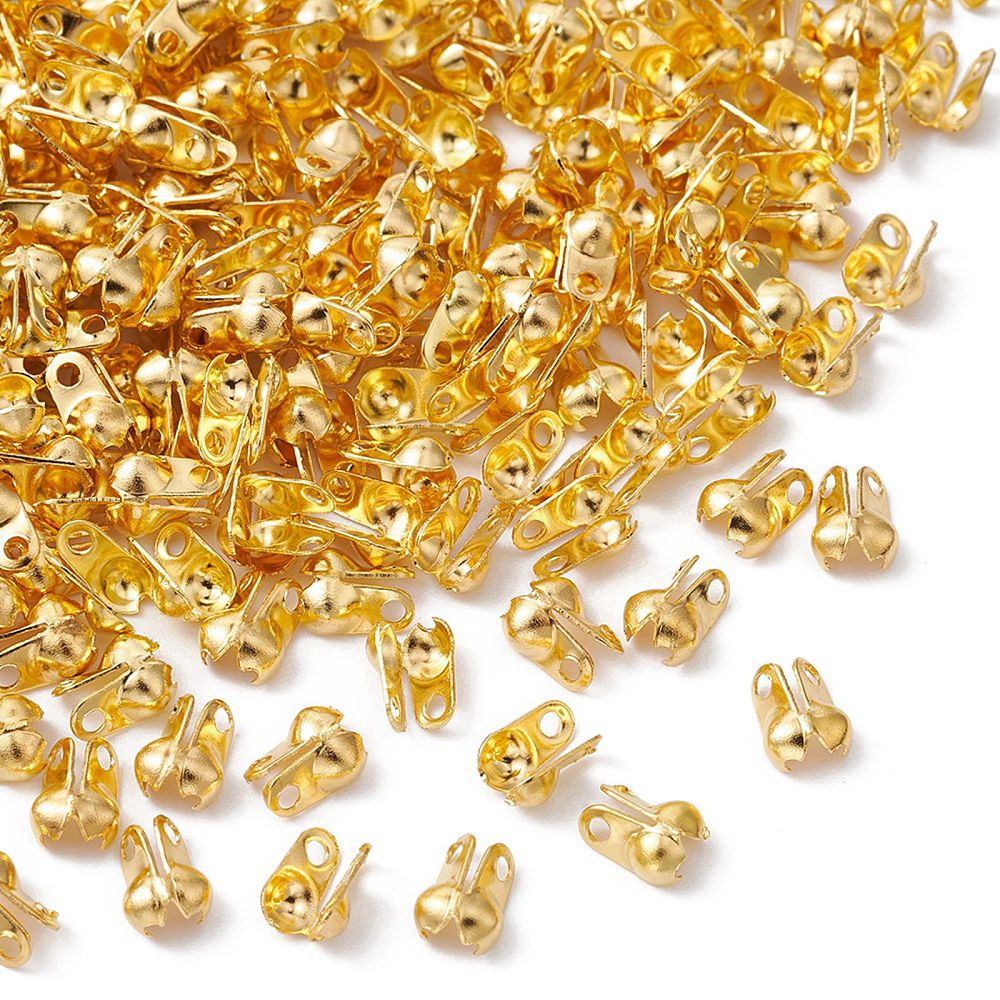 Små Knutgömmor 6x3mm Gyllene, 20-pack