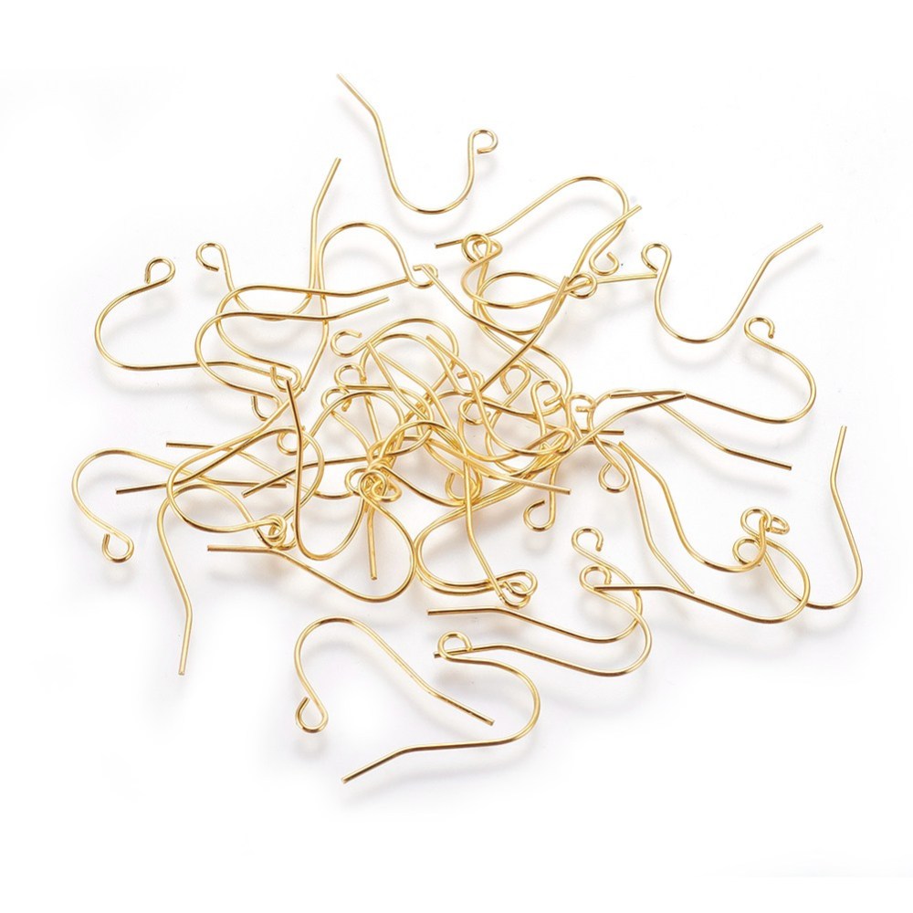Örhängeskrokar 17x12mm Guldpläterade Nickelfria, 20-pack