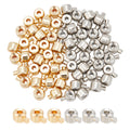 Klämpärlor Kolumn 3,5x4,5mm Crimp beads Guld & Platinum, 12-pack