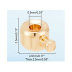 Klämpärlor Kolumn 3,5x4,5mm Crimp beads Guld & Platinum, 12-pack